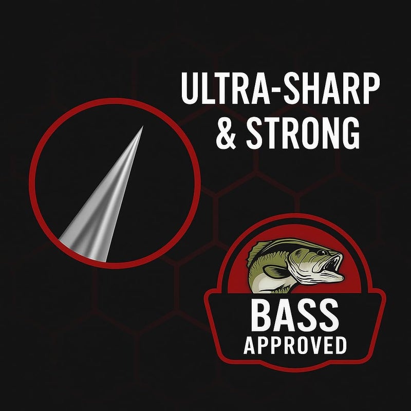 BIG WORM FISHING Worm Hooks for Bass Fishing- Texas Rig - Ewg - Image 5